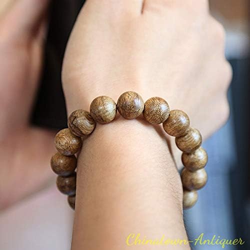 GLW Malinao 12 mm Natural Wild Agarwood Aloewood Mala Meditation Prayer beads #3064