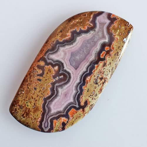 SilverO Natural Purple Passion Agate 119 CTW Size 72x36x5 MM Pendant Jewellery Making Gemstone