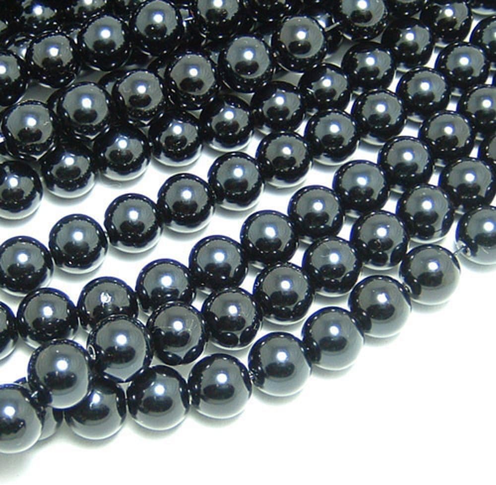 Round Glass Dyeing Color Beads - 3mm 4mm 5mm 6mm 8mm 10mm 12mm 14mm 16mm - Black, White, Gray, Brown Tones, Imitation Pearls for Jewelry Making - (Color: Multi/Size: 16mm 50 Pcs)