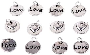 Bead Landing 12 Packs: 12 ct. (144 total) Rhodium-Colored Reverse Heart Charms