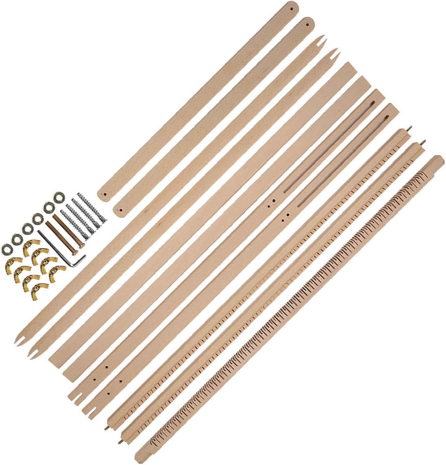 Naroote 89 X 88 X 3cm 60-85cm Weaving Height Knitting Machine Weaving DIY Wooden Hand Weaving Machine Adjustable Bracket Tapestry Wool Knitting Tool for Beginner Adults Weaving