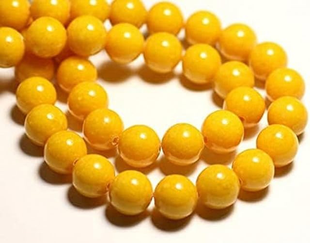 Stone Beads - Jade Balls 10 mm lot of 25 Strands CHIK-STRD-98476