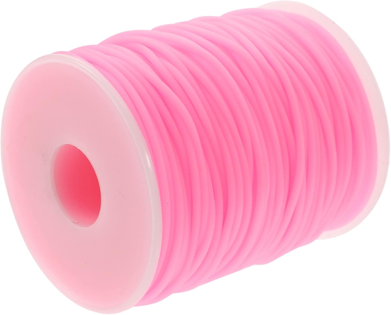 3 Rolls PVC Beaded Rope Elastic Bracelets Stretchy Bracelets Stretch Bracelets Stretchy Choker Cord for Necklace Bracelet Making Beading Thread Necklace Cords Hollow PVC Rubber (Pinkx3pcs 5000