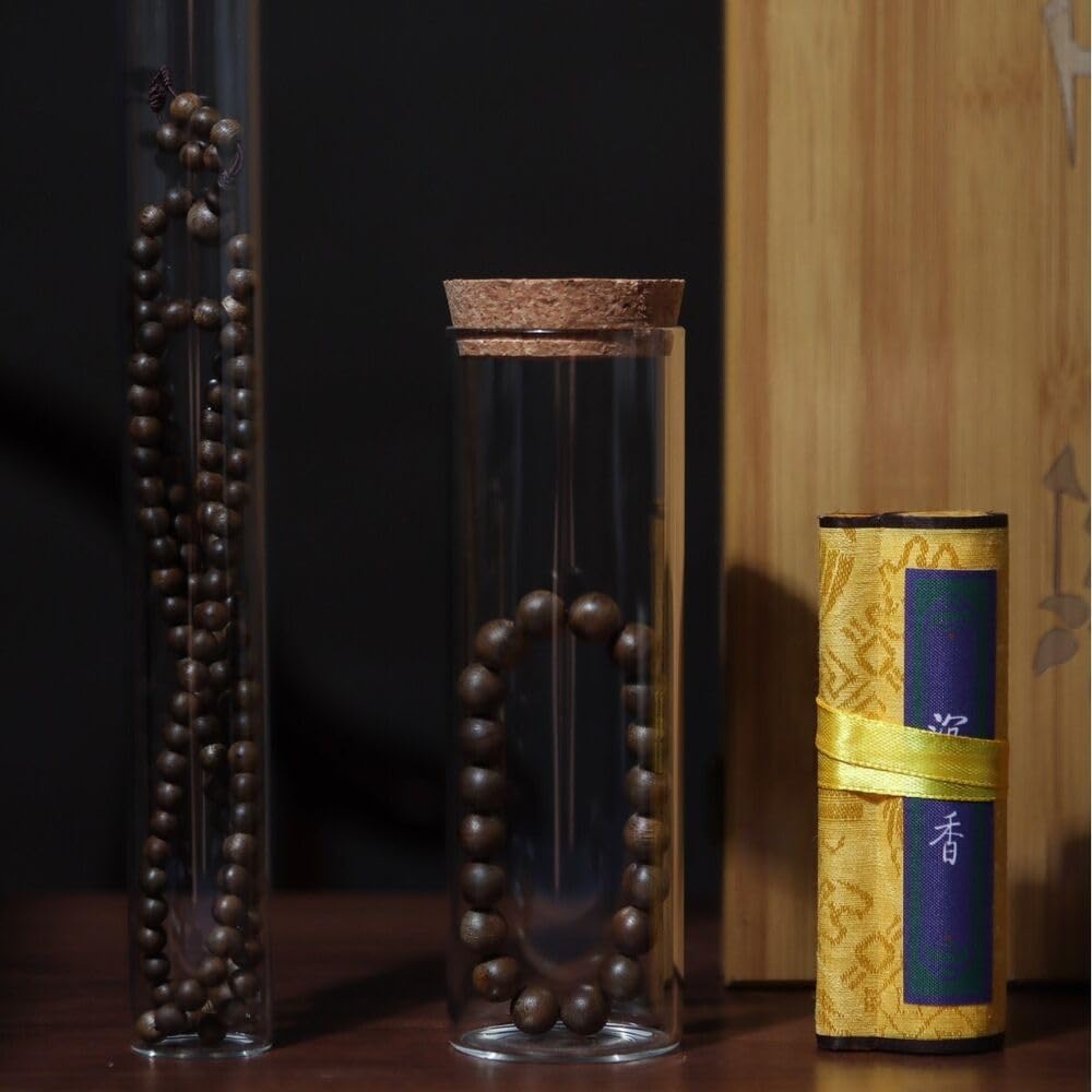 Agarwood 10mm+6mm Nha Trang White Chess Agarwood Bracelet Set Buddha Bead Rosary