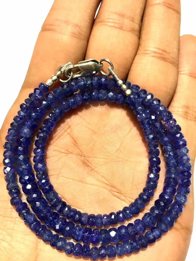 Natural Lustrous rondelle Faceted Beads 4X5 18 inch Long String Jewelry Making Gemstone Beads for Necklace Bracelet