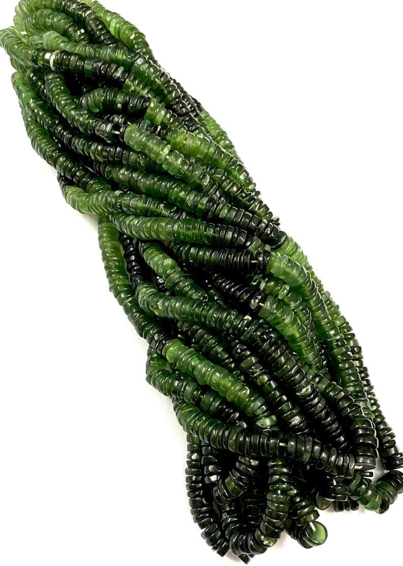 Natural Vesuvianite tyre soomth Beads 6x7mm 16 inch Long String Jewelry Making Gemstone Beads for Necklace Bracelet