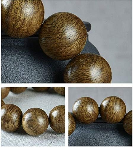 GLW Tarakan Wild Agarwood Malas Meditation Prayer Beads 18mm Japa #4897