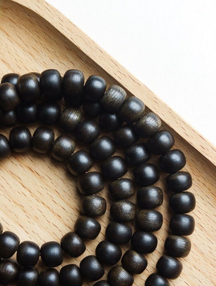 Agarwood 8mm Natural Vietnam White chess nan agarwood Bracelets Buddhist Prayer Beads