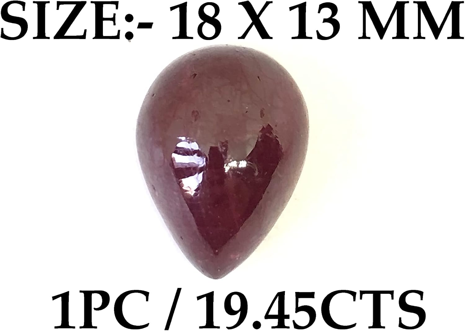 19.45 Ct Deep Red Ruby Pear Shape Cabochon Size 18x13 mm Attractive Unique Quality Most Popular Loose Gemstone Best For Making Pendant, Ring Jewelry