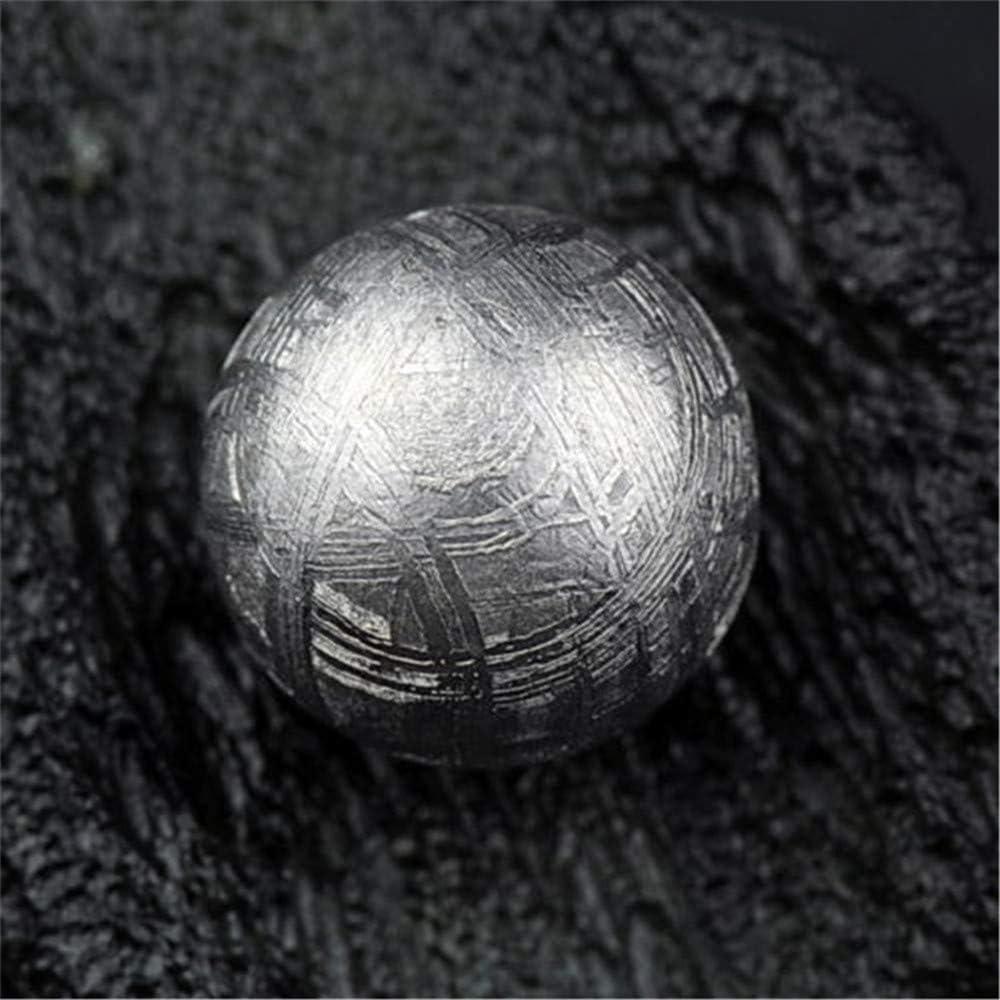 14mm Natural Gibeon Iron Meteorite Moldavite Loose Round Beads Energy Silver Protect for Bracelet Necklace Accessories Making