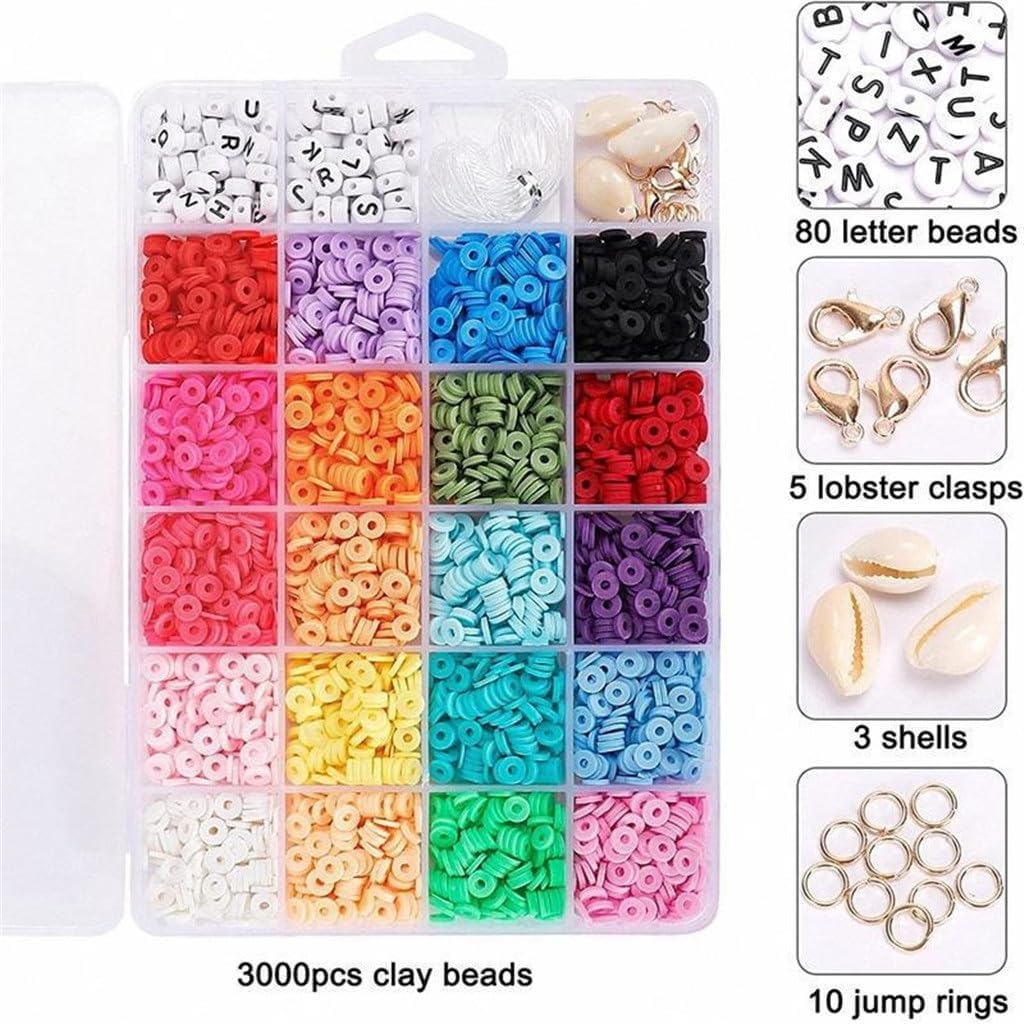 Polymer Clay Sheet Polymer Bead Alphabet Slice 24 Grid Set DIY Jewelry Accessories