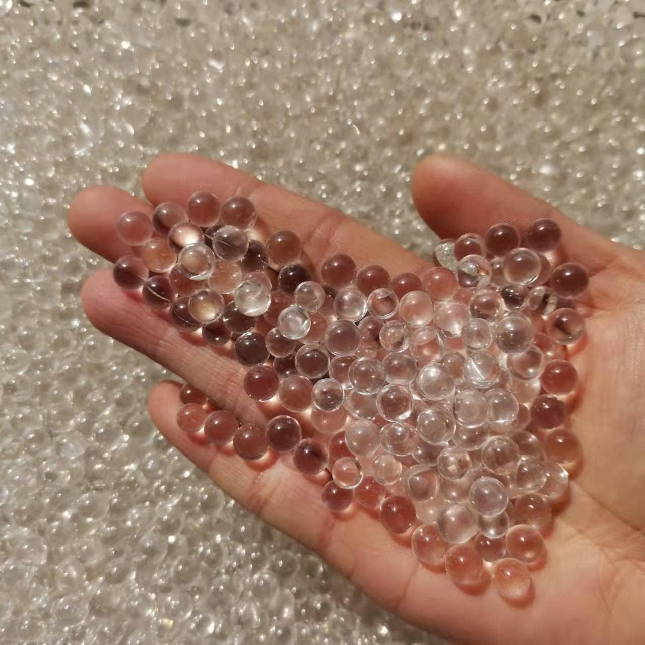 Natural Clear Quartz Cystal Small Size Sphere Transparent Quartz Round Loose Beads for Jewelry Making DIY (Color : 300g)