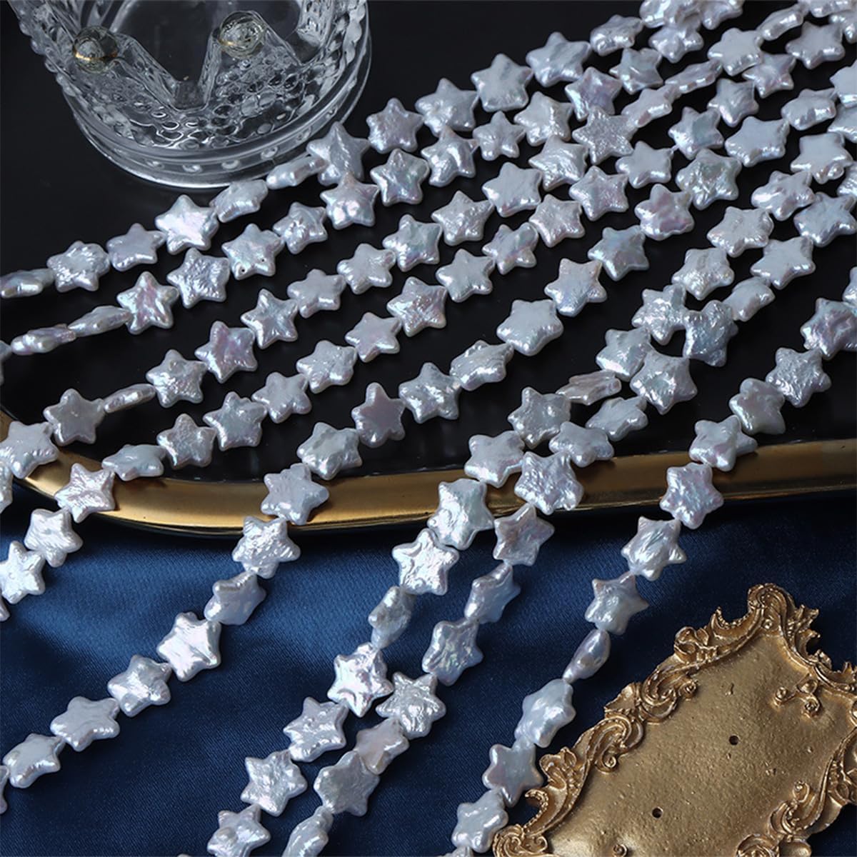 11-12mm Natural Baroque Star Freshwater Pearl Beads for DIY Jewelry Making – For Men, Women Necklaces - (Color: White/Size: 11-12mm)