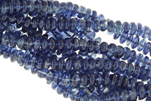 Blue Kyanite 5mm - 6mm Smooth Rondelles 16