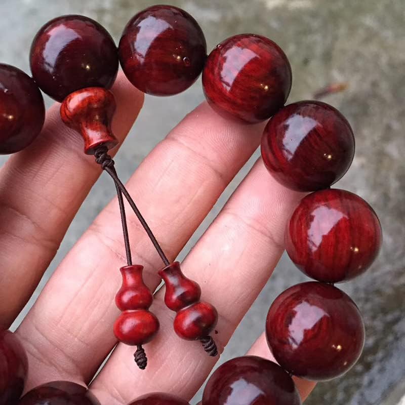 小叶紫檀高油密酒红玻璃质感1.8X13 佛珠手串手链念珠 颗颗圆润(小叶紫檀1.8 * 1.3手串)