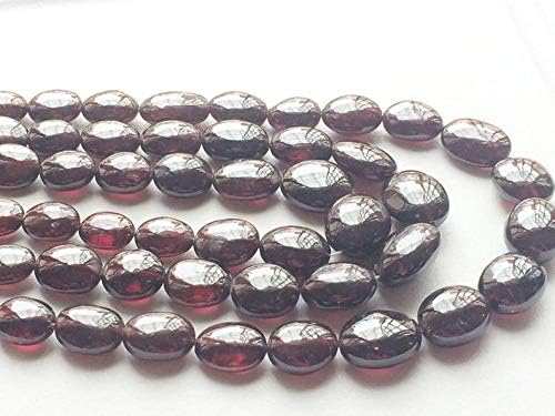 Garnet Oval Beads, Natural Garnet Plain Oval Beads, Garnet Necklace, 9x8-13x16mm, 8 Inch, 16 Pcs