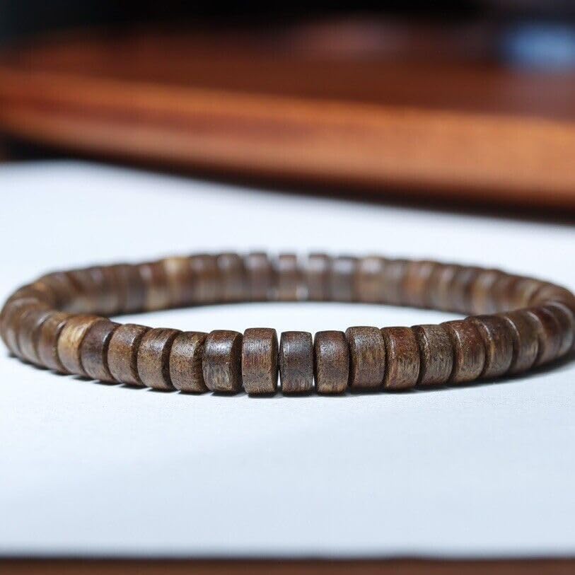 Agarwood Nha Trang White Chess Agarwood Skewer 4 * 7mm Buddha Bead Rosary Bead Submerged