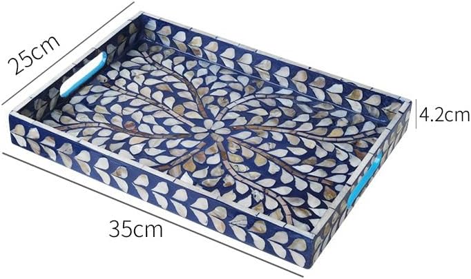 Cafeteria Tray Shell Tray Desktop Decoration Fruit Tray Storage Tray Home Creative Ornaments Storage Tray Blue Tray Serving Trays