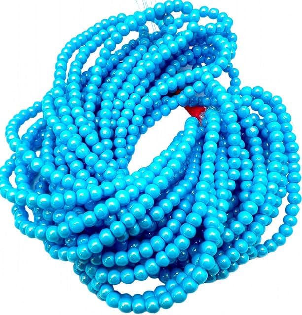 16 Inch Aqua Chalcedony Quartz Approx Beads Size 4mm Shape Round Cut Smooth Making, Beading & Craft Supplies lot of 25 Strands CHIK-STRD-98965