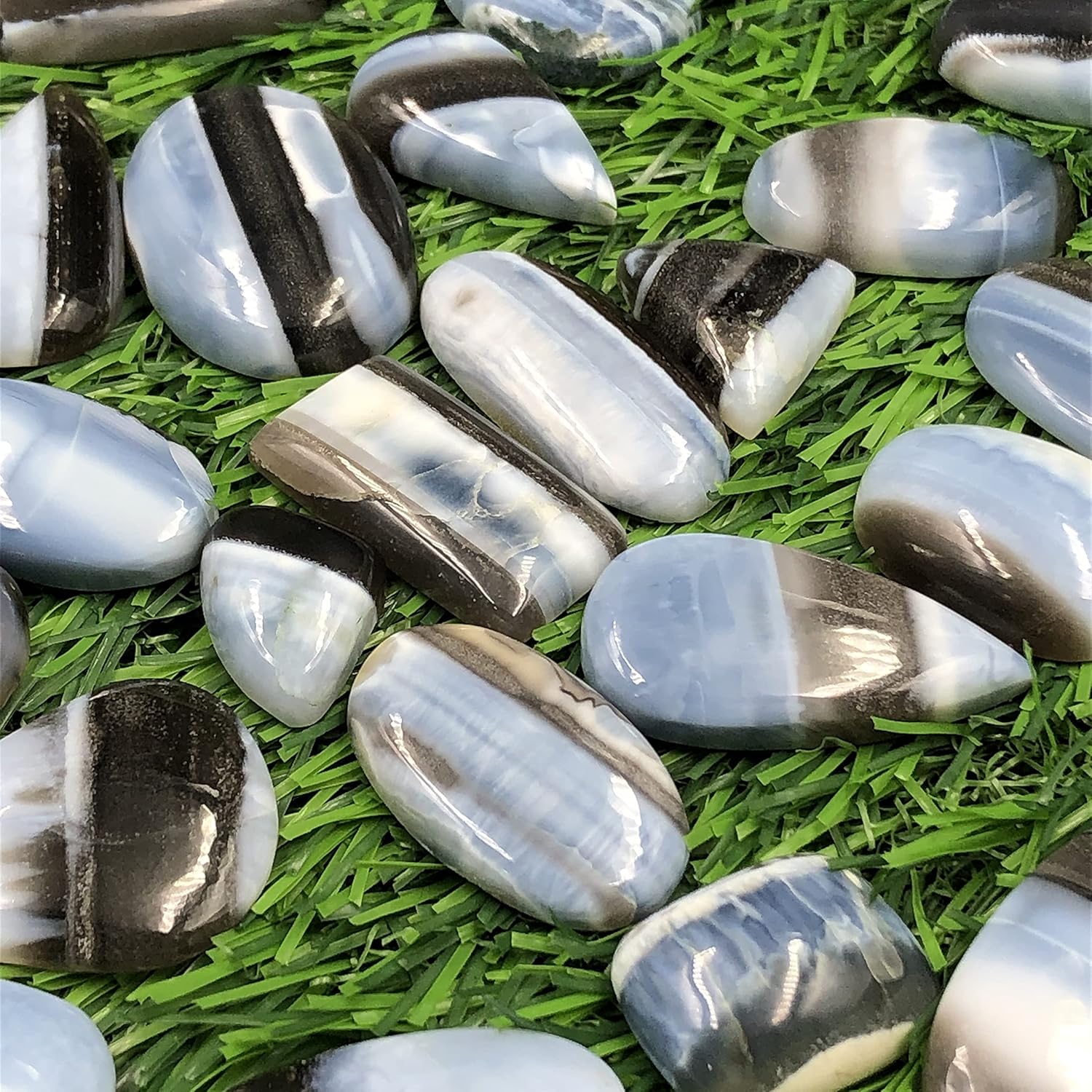 Natural BLUE OWYHEE OPAL Gemstone Loose Cabochon Lot For Jewelry Making, Loose Gemstone For Ring, Earring & Pendant Necklace, Jewelry Making Cabochons, Healing Gemstones