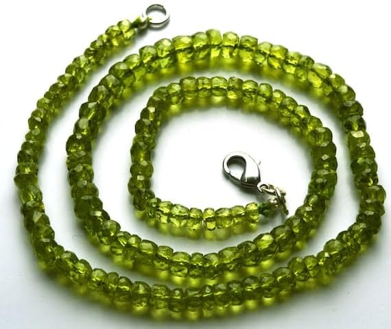 BEADS GEMSTONE 1 Strand Natural 15.5 Inch Stand SUPER Quality Natural Faceted Perit Rondelle Beads Necklace 4 to 6 MM Code-HIGH-22203