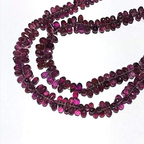 AAA+++ Garnet muzambik Faceted Drop Beads,Garnet Beads Size 5 to 7 mm/5 to 9 mm Garnet Drop Beads Approx Full Strand 14