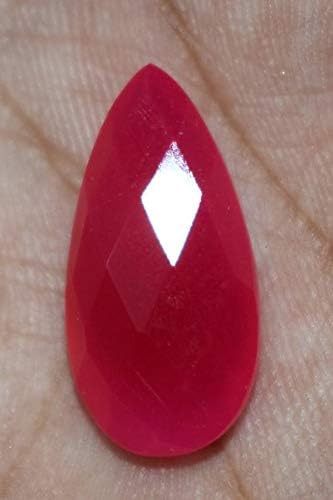 Hot Pink Briolettes - 20x10 mm Faceted Pear Shaped Briolettes- Pink Chalceny Pear Faceted - 10 Pieces Code-HIGH-53418