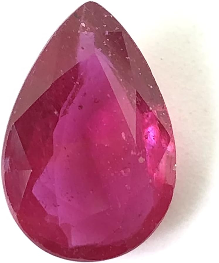 5.46 Ct Ruby Pear Shape Size 14x10 mm Cut Faceted Attractive High Quality Fine Loose Gemstone Best For Making Pendant/Necklace Jewelry - Clean Surface Ruby