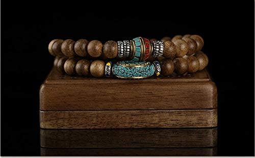 GLW Meditation Prayer Beads Mala Kalimantan Genuine Wild Agarwood Aloewood 7 Mm#4948