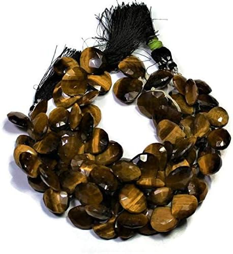 Tiger Eye Beads, Faceted Heart Beads, Tiger Eye Beads Faceted Cube Beads, 17 to 19 mm Approx, 9