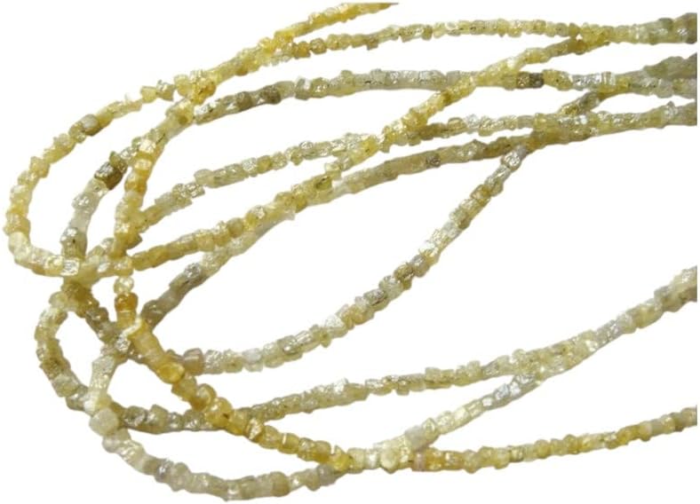 1.5mm To 2mm Yellow Rough Diamond Box Cubes, Yellow Raw Diamonds, Raw Box Diamonds Beads, Conflict Free Diamond Beads (4IN T0 16IN Options), 1.5-2 MM