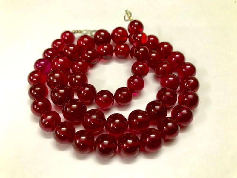 Natural RED Corundum Round soomth Beads 10X11MM 20 inch Long String Jewelry Making Gemstone Beads for Necklace Bracelet