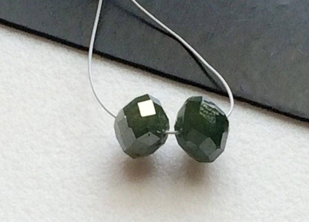 5mm Blue Sparkling Faceted Diamond Rondelle Beads, 1 Piece Diamond Beads, Diamond Rondelles for Jewelry - DS4118, 5 MM