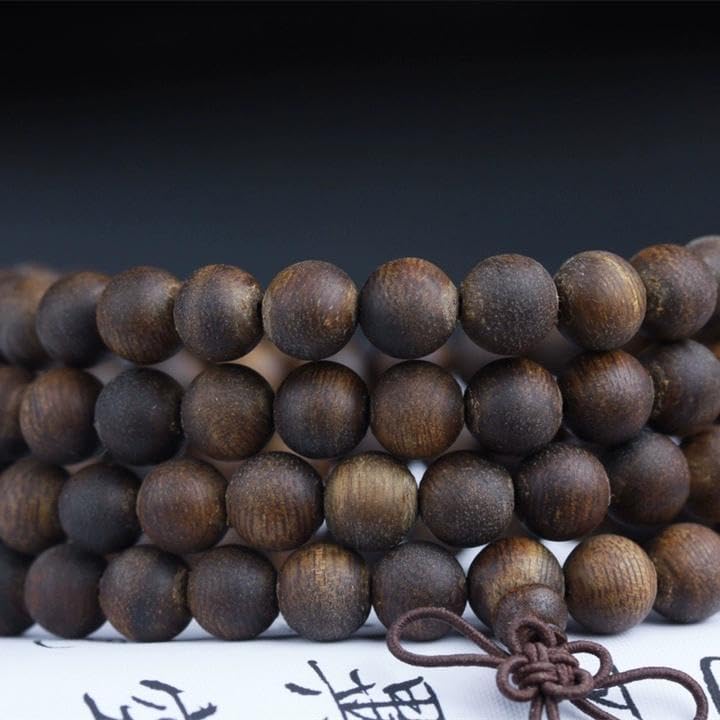 Vietnam Nha Trang White Agarwood Full Oil Soft Silk Old Wood Multiple Sizes Prayer Beads Bracelet Sinkable Grade (10mm*108 Beads)