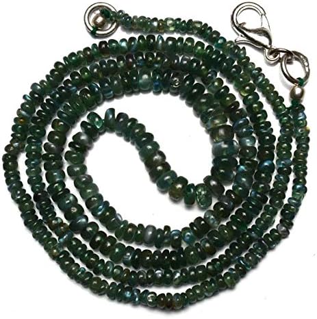 Very Very Rare Natural Gem Alexandrite Chrysoberyl Smooth 3 to 5MM Rondelle Beads Necklace 20