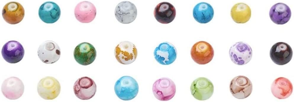 Mixed Color Glass Beads Boxed 24 Colors Round Beads Bracelet Earrings Making Materials DIY Jewelry Accessories