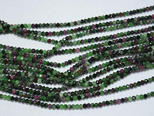 5 Strands Ruby Zoisite Beads, Faceted Rondelle Beads, Ruby Zoisite Rondelle 4 mm AAA Beads, Gemstone Beads, 13.5 Inch Code-HIGH-31908