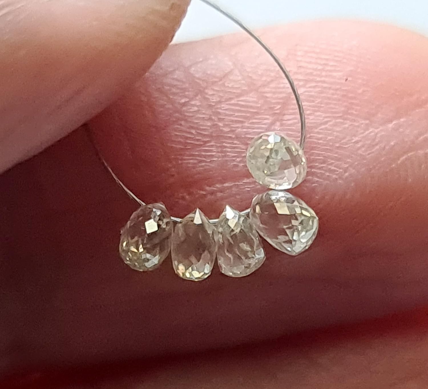 Gray Brown Yellow Multi Color Diamond Tear Drop Beads, 2x2.5 mm - 3.5x4.2 mm Natural Sparkling Diamond Briolette for Jewelry (10 Pcs to 40 Pcs) - APKJ6