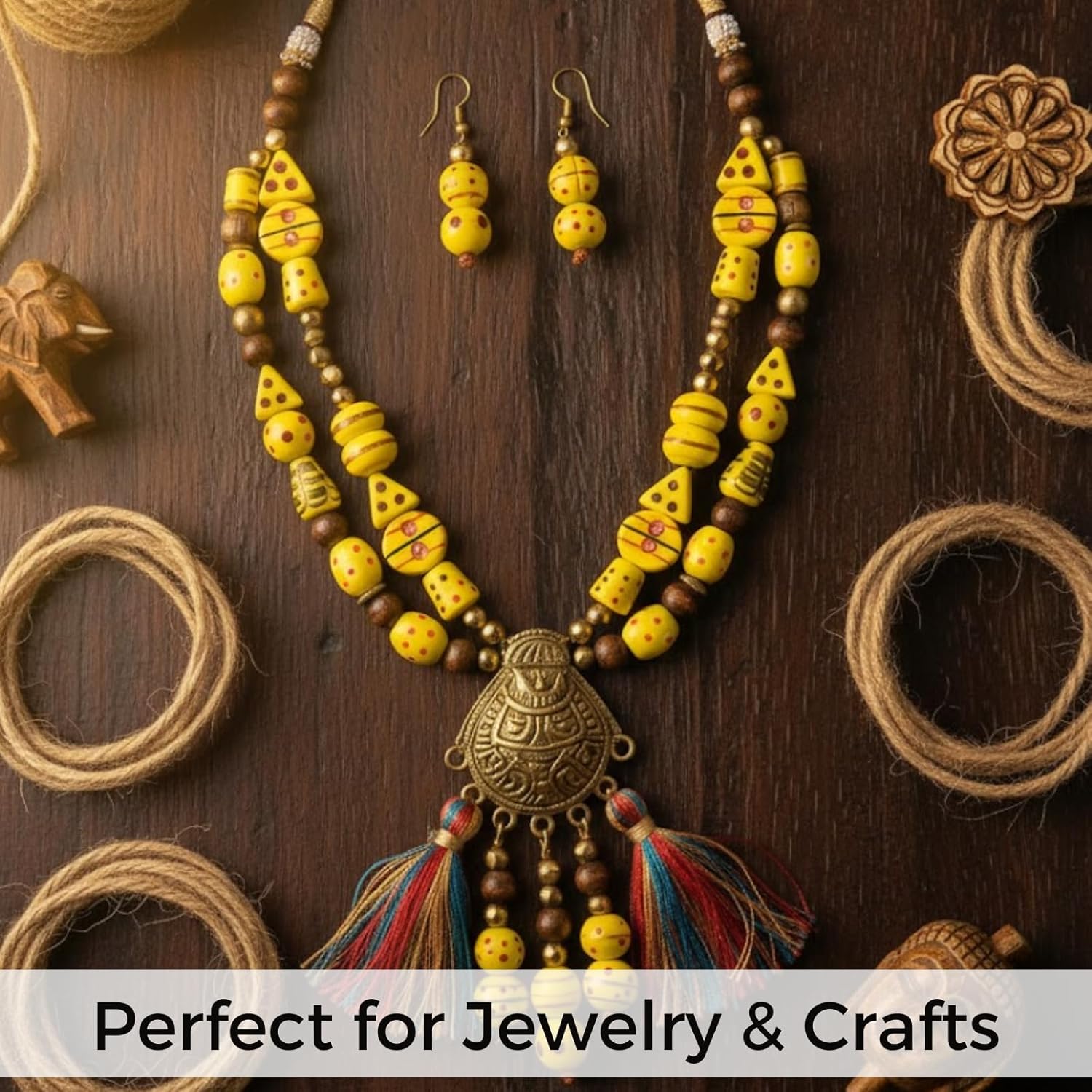 Multi Style Glass Beads, Handmade Lampwork Beads for Jewelry Making, DIY Crafts & Decoration, Yellow (20)