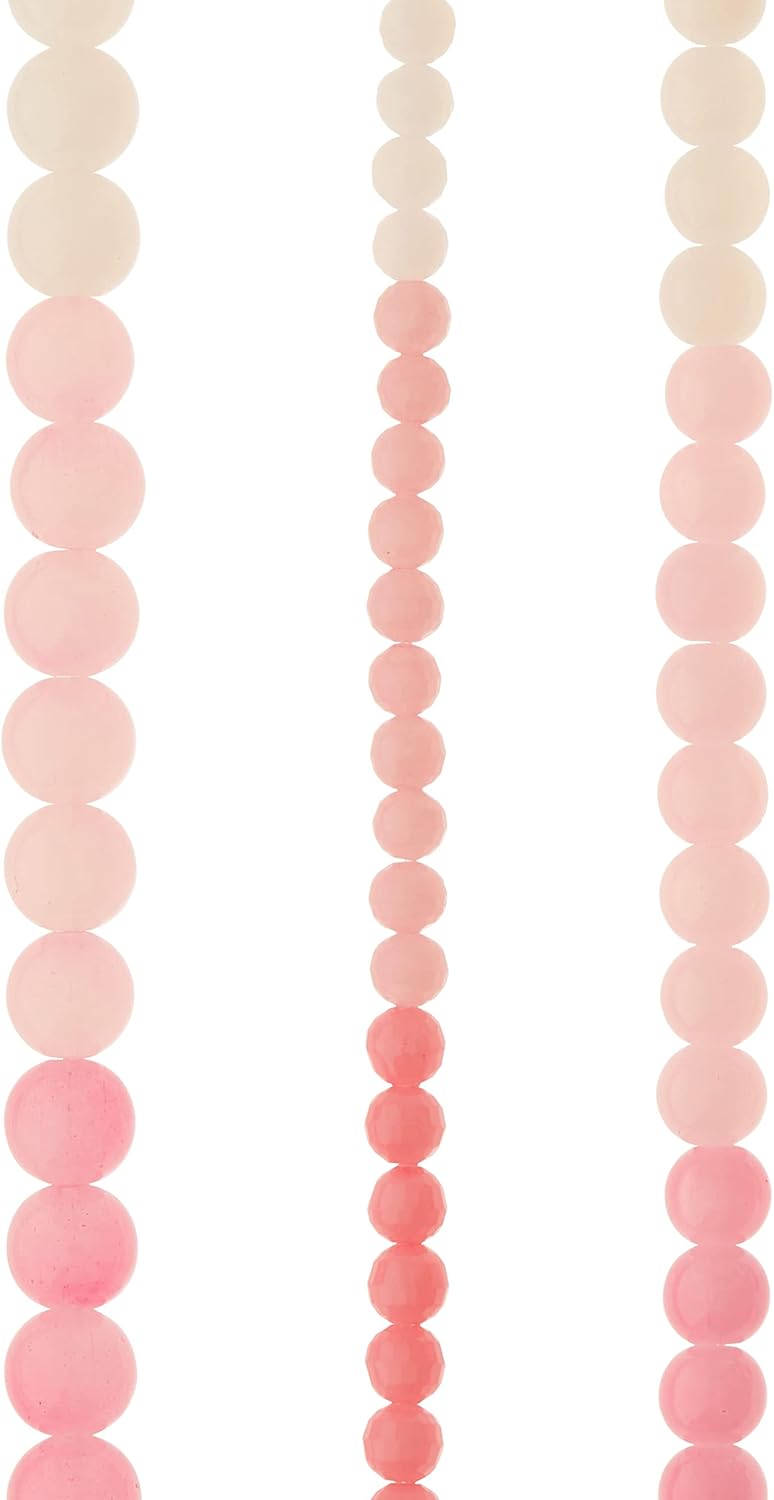 Bead Landing Pink Ombre Glass Round Beads, 12 Pack