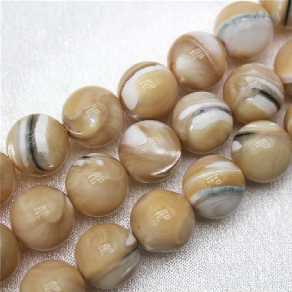 Natural Mop Seawater Shell Beads Loose Spacer Ball Bead for Jewelry Making DIY Necklace Earring Bracelet 13mm 1000 Pieces