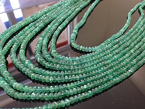 Beautiful Natural Zambian Emerald Facet rondelle 2.5-5.5 mm, 8 inches Strand