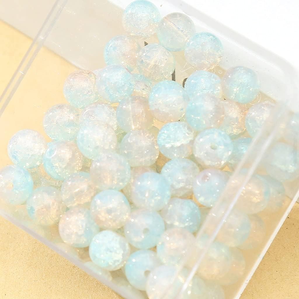 10mm Glazed Beads Chalcedony Loose Beads Wholesale Simple Baked Jewelry Accessories DIY String Material(D) (Black 10mm)