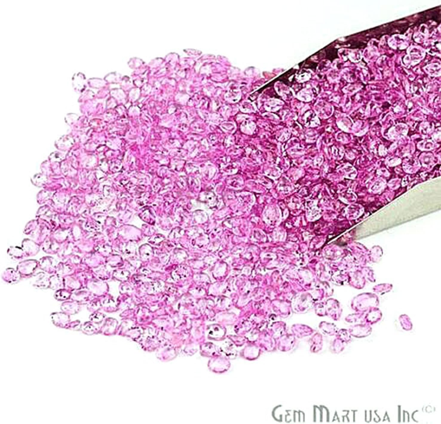 5ct Lot of A+ Quality Natural Pink Sapphire Gemstone 5x4mm - 4X3mm Oval & Pears Faceted Mix GemMartUSA loose Gemstone (PS-60001)