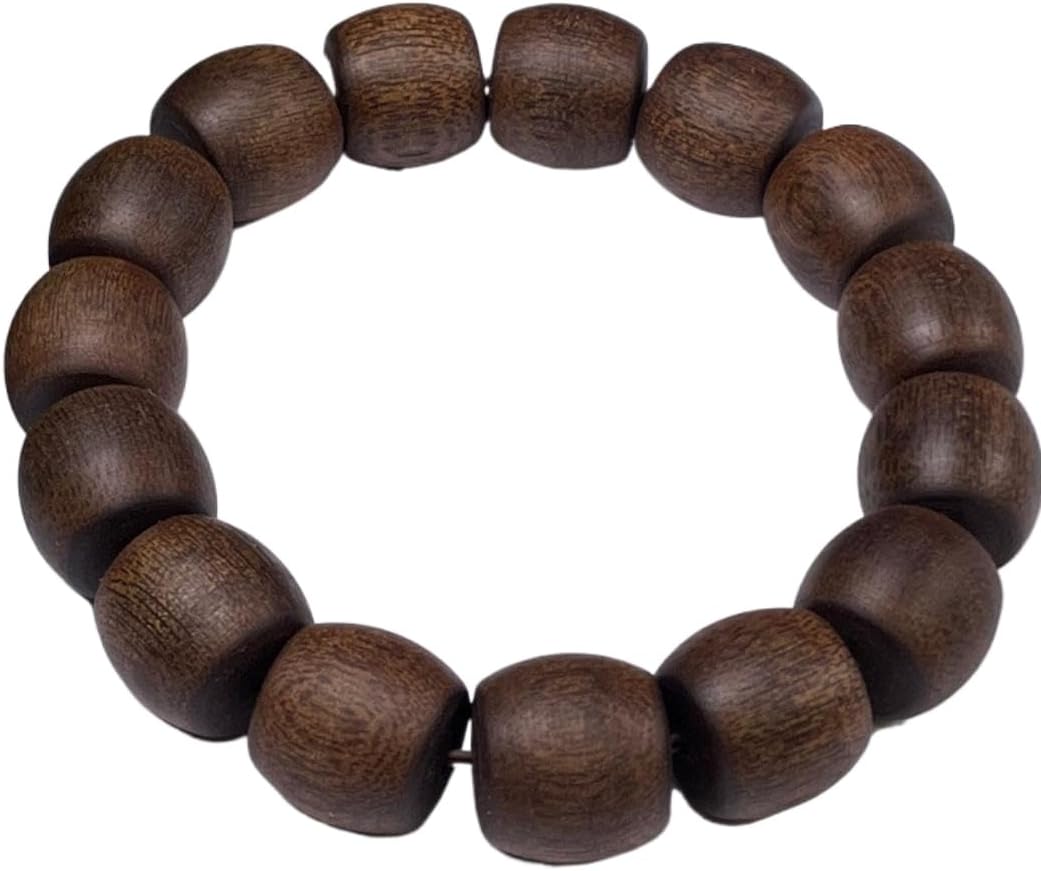 Hainan White Aquilaria Agallocha Agarwood 15mm*15 Beads in Barrel Shape Honey-Sweet and Cool Scent Sink-in-Water Grade