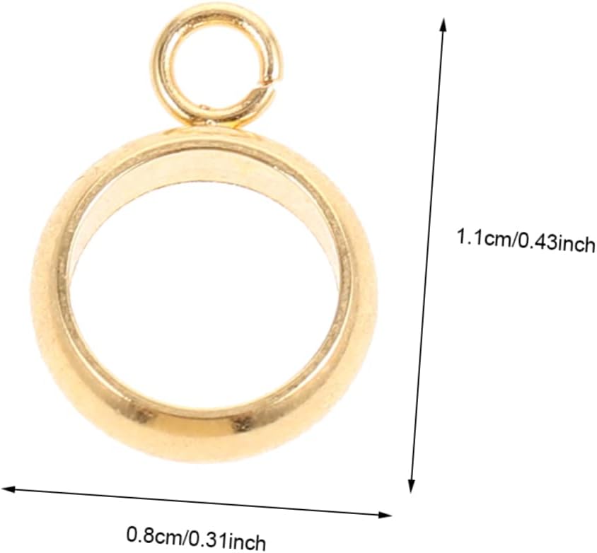 TEHAUX 500pcs Multi-Functional Bail Beads Stainless Steel Hangers for Necklace Bracelet