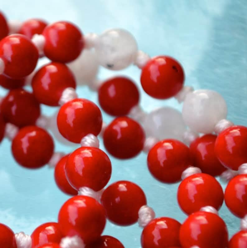 Natural Red Coral Moonstone 6mm 108 Mala Beads, Spiritual, Meditation Beads, Reiki, Japa Mala, Buddhist Prayer Beads, Yoga Bracelet, healing beads