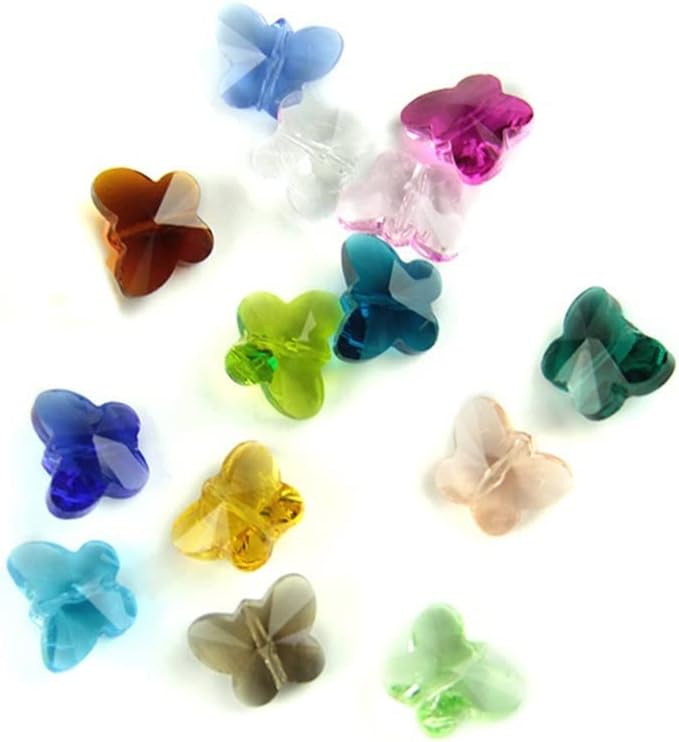 Hanging Crystals Prisms 1000pcs Crystal Beads Crystal Beads 14mm for Craft Charm for Accessories Hangings Crystals for Decoration(Clear)