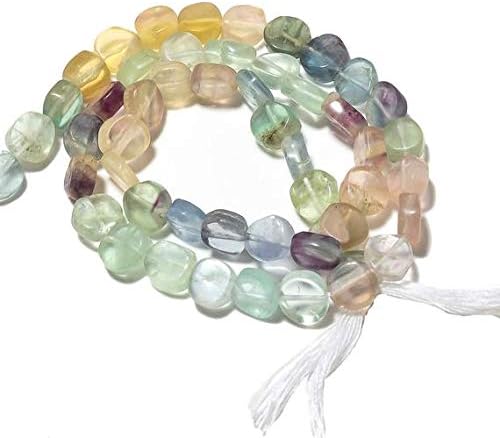 fluorite bead, blue fluorite bead, green fluorite bead, coin beads, 6.5mm beads, 14 inch strand
