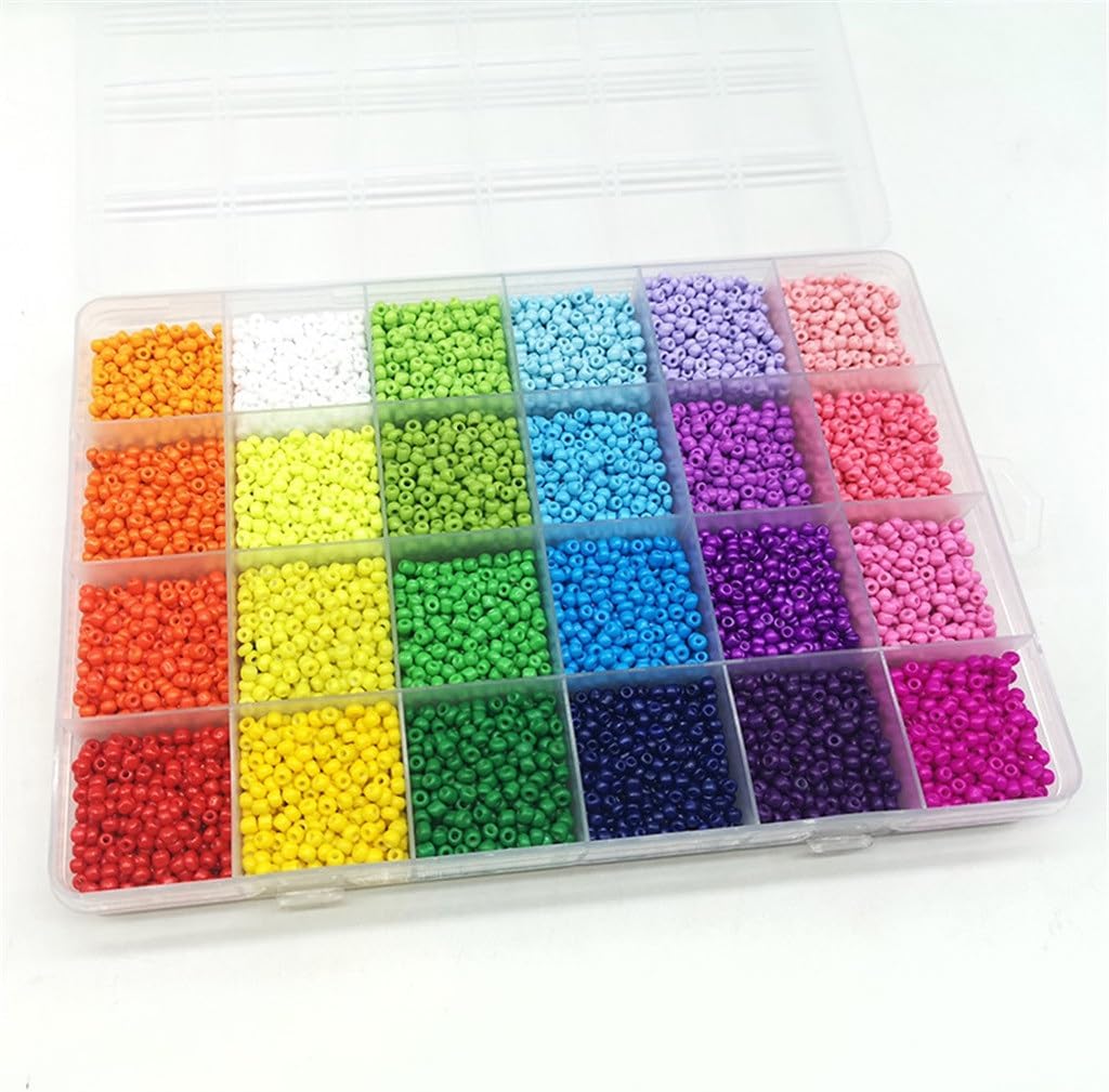 24 Grid Beads Spring Color 4mm Glass Rice Set DIY